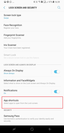 Cara Mengganti Shortcut Aplikasi Pada Lockscreen Galaxy S8