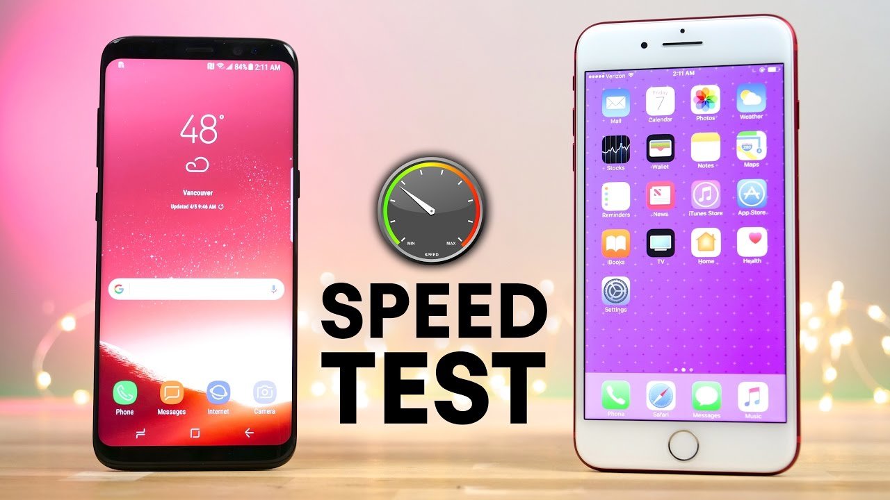 Speed Test Samsung Galaxy S8 vs iPhone 7 Plus