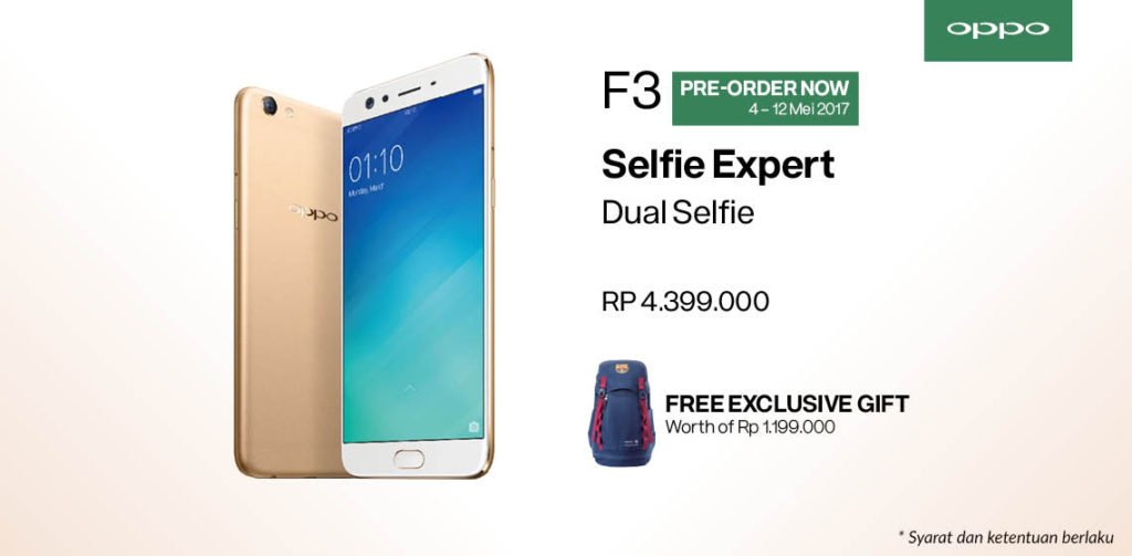 Pre order Oppo F3