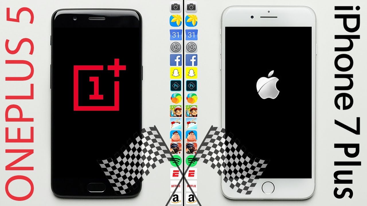 Speed Test iPhone 7 Plus vs OnePlus 5