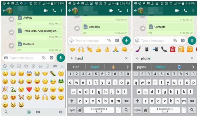 Mencari Emoji di WhatsApp