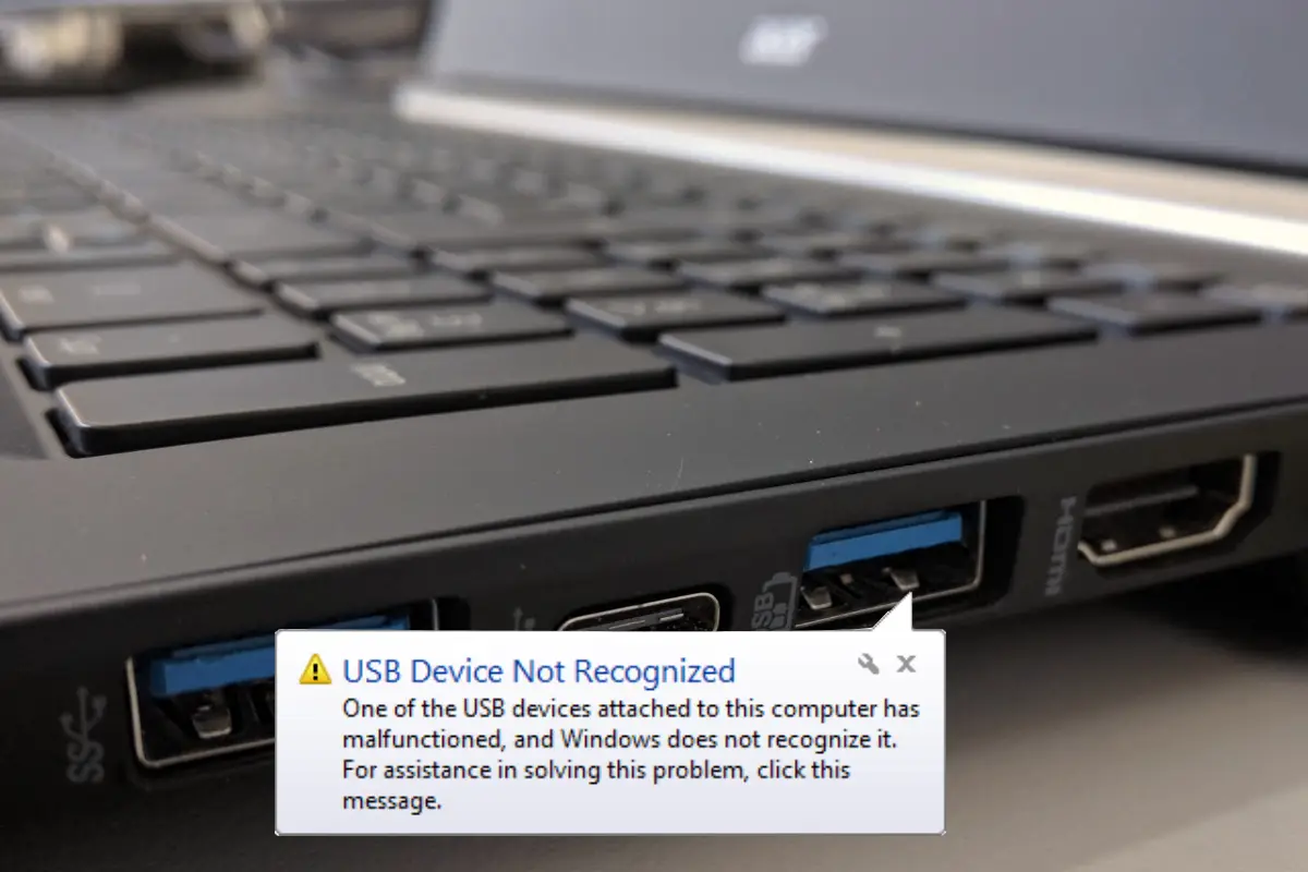 mengatasi USB Not Recognized