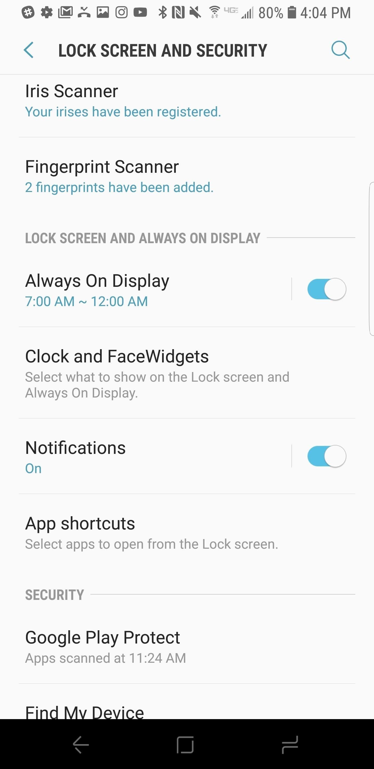 Lock Screen Samsung Galaxy S9