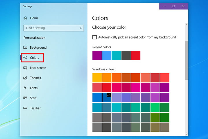 merubah warna desktop windows 10