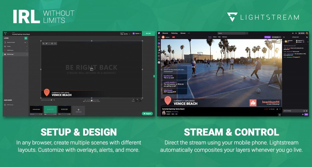 tampilan aplikasi streaming online lightstream