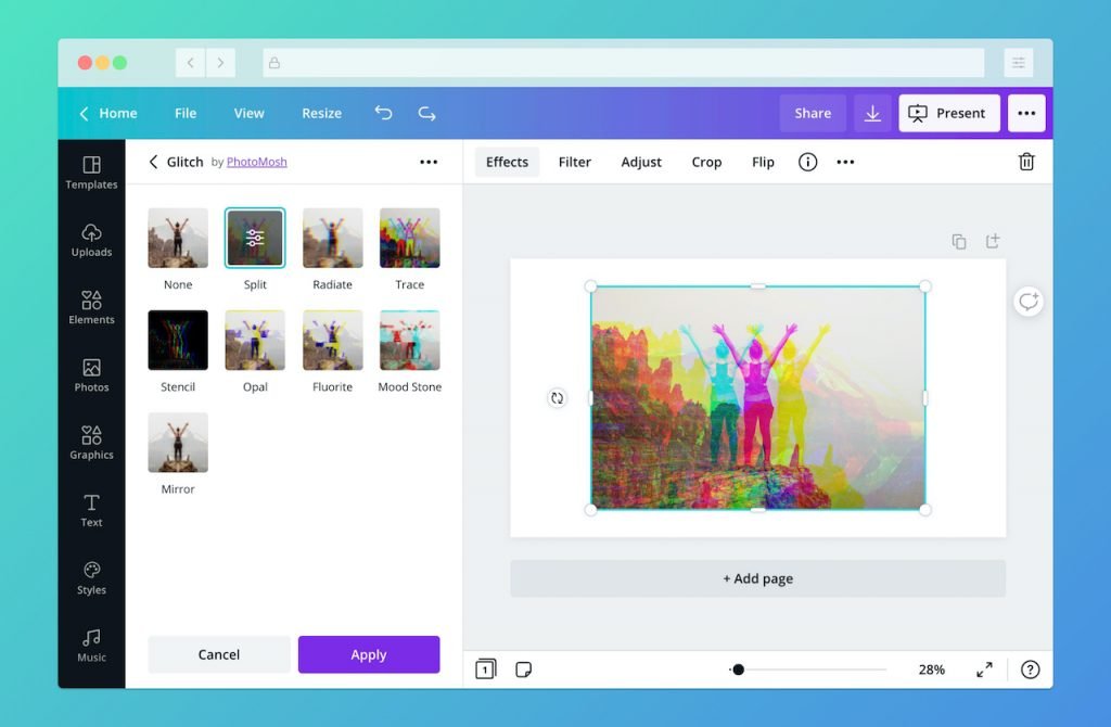 aplikasi edit foto online - canva