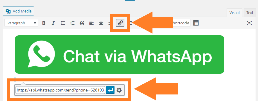 Wordpress link gambar