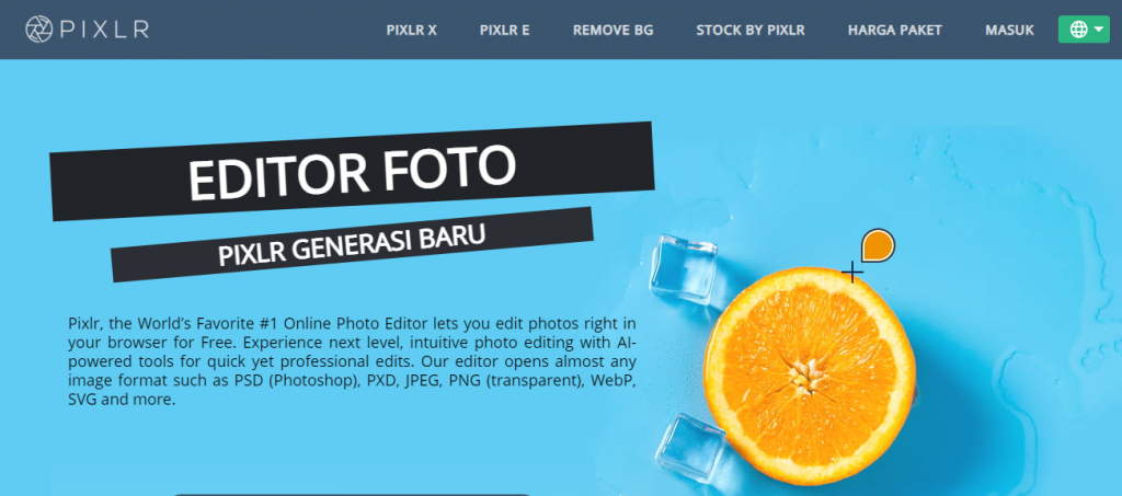 aplikasi edit foto online - pixlr