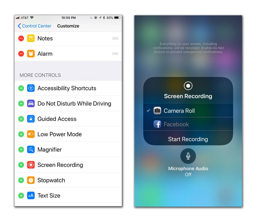 screen recording iphone