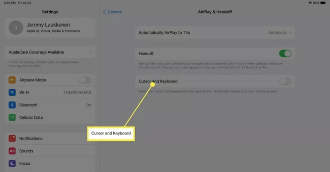 universal control ipad
