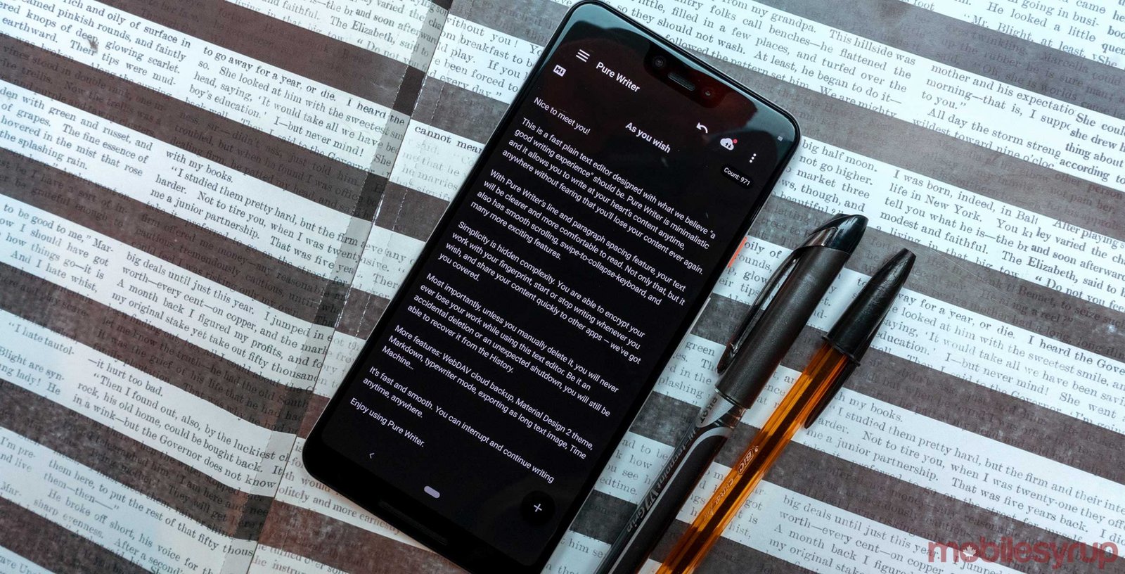 Writing App on Smartphone (sumber: mobilesyrup.com)