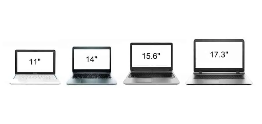 Ukuran laptop (sumber: gizbuyerguide.com)