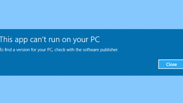 Windows 10 This App Can't run on your PC_1