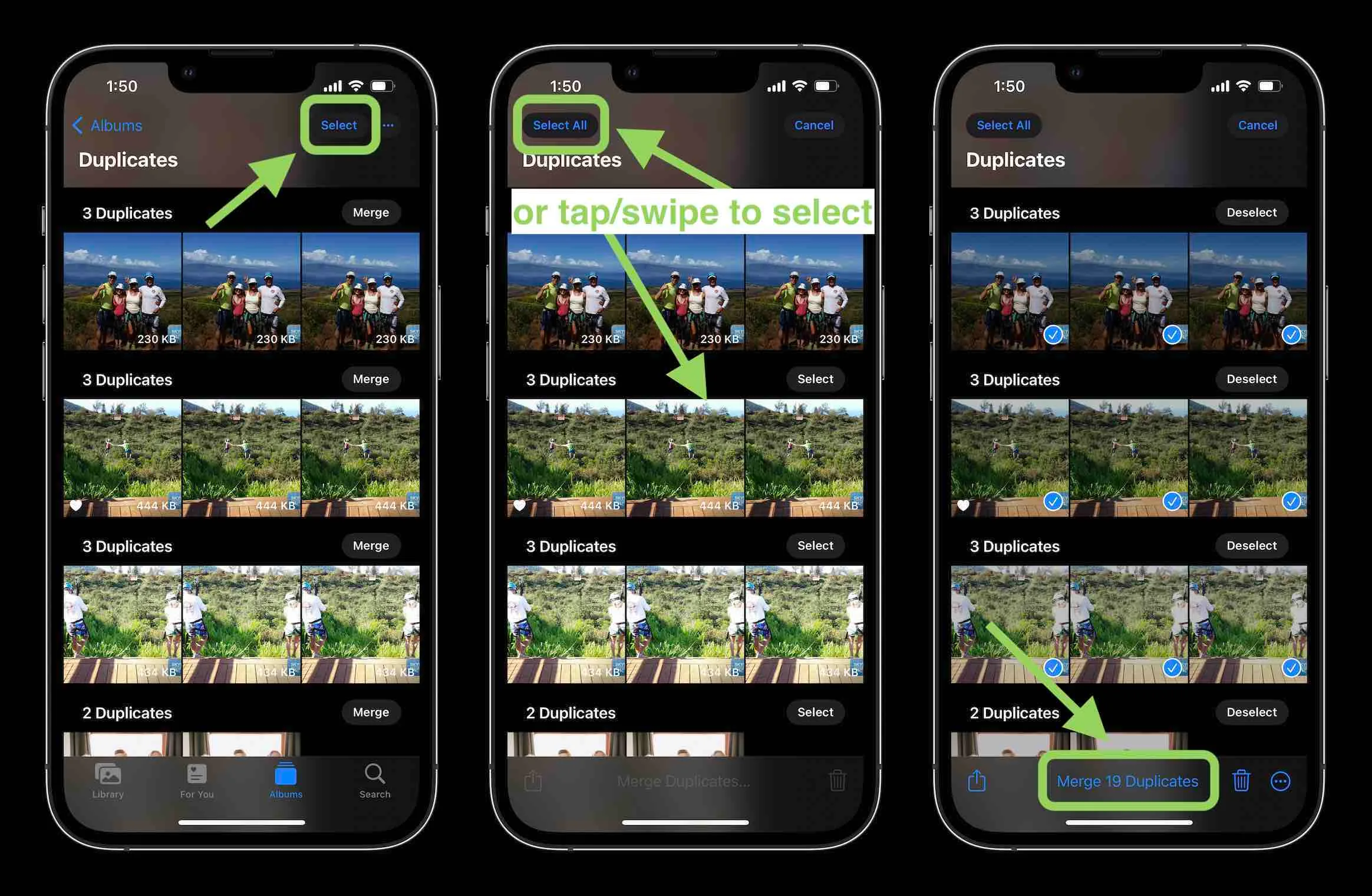 Cara Menggabungkan dan Menghapus Duplikat Foto di iOS 16 (sumber: 9to5mac.com)