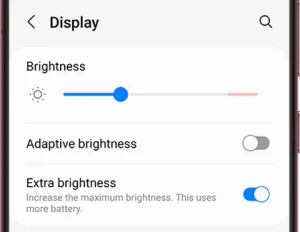 Extra Brightness pada Samsung S23 Series 5G