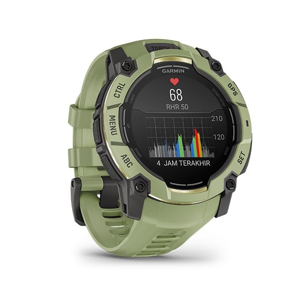 Garmin Instinct 3 Amoled – 50 mm warna Fern Green