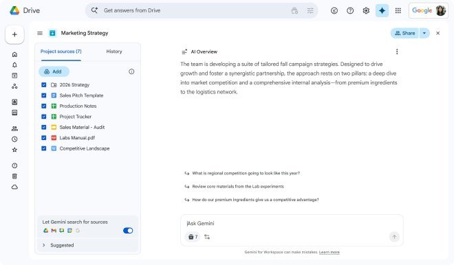 Gemini di Google Drive