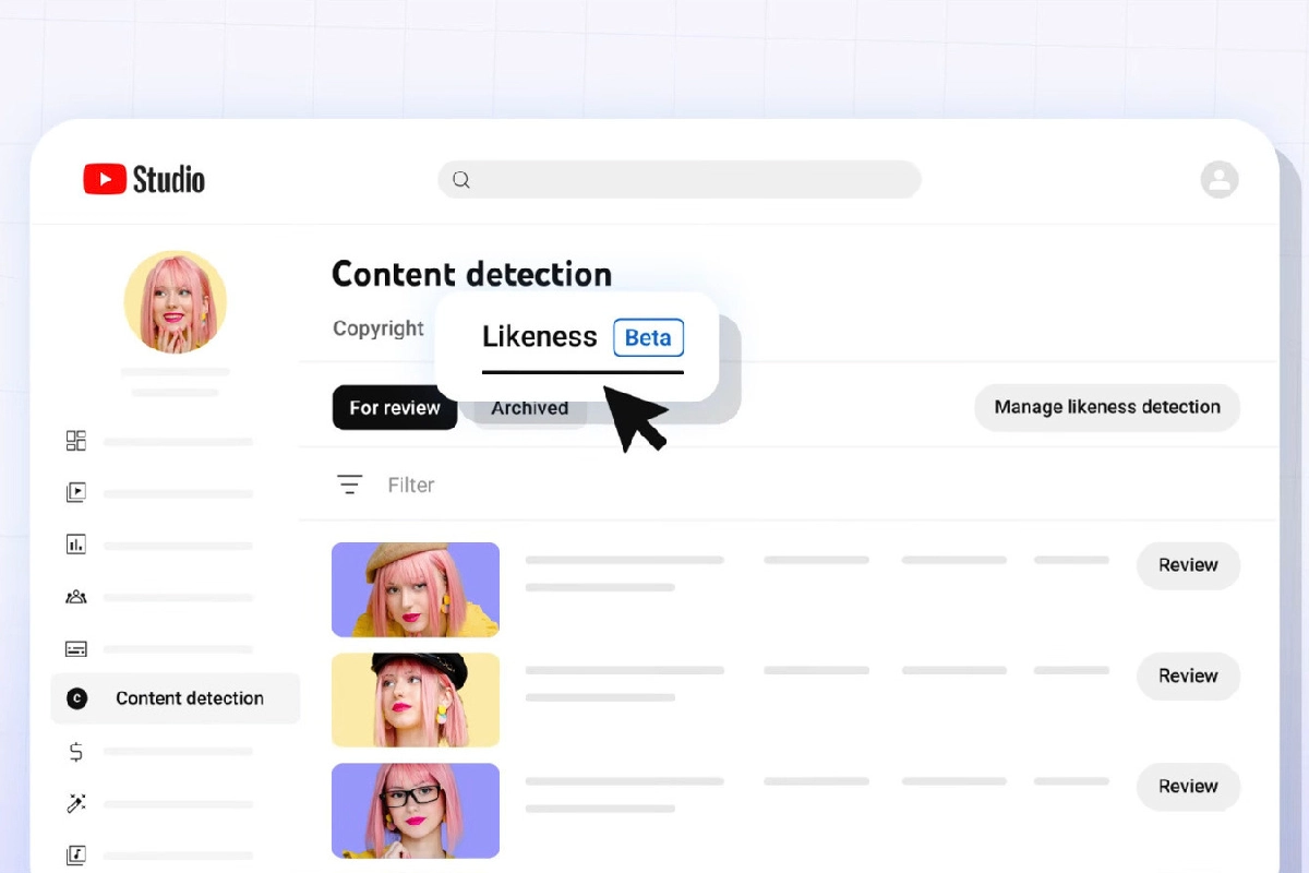 Fitur pendeteksi deepfake di Youtube Studio