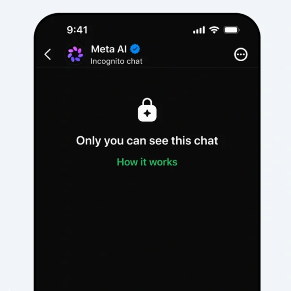 Incognito Chat dengan Meta AI