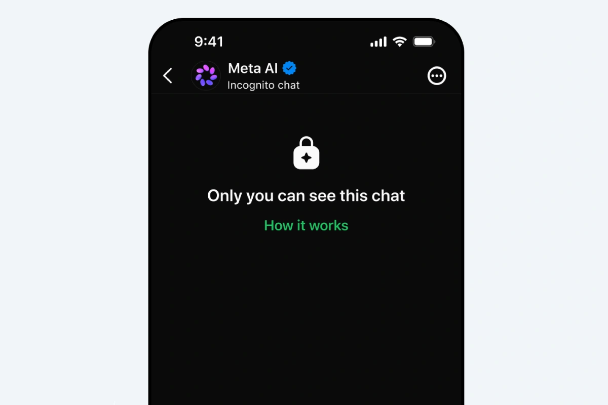 Incognito Chat dengan Meta AI
