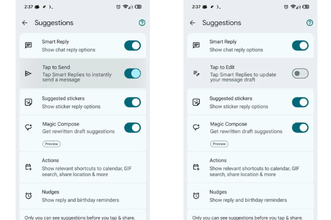 Smart Reply Google Messages
