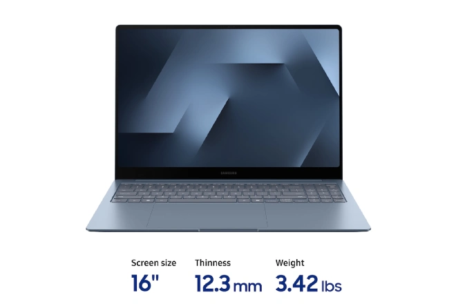 Ukuran laptop Galaxy Book 6 Edge
