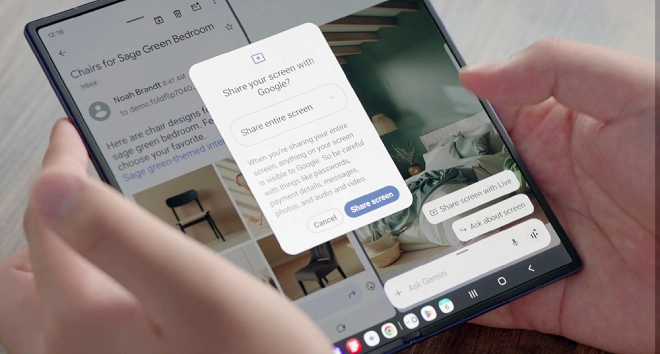 Layar lebar Galaxy Z Fold7